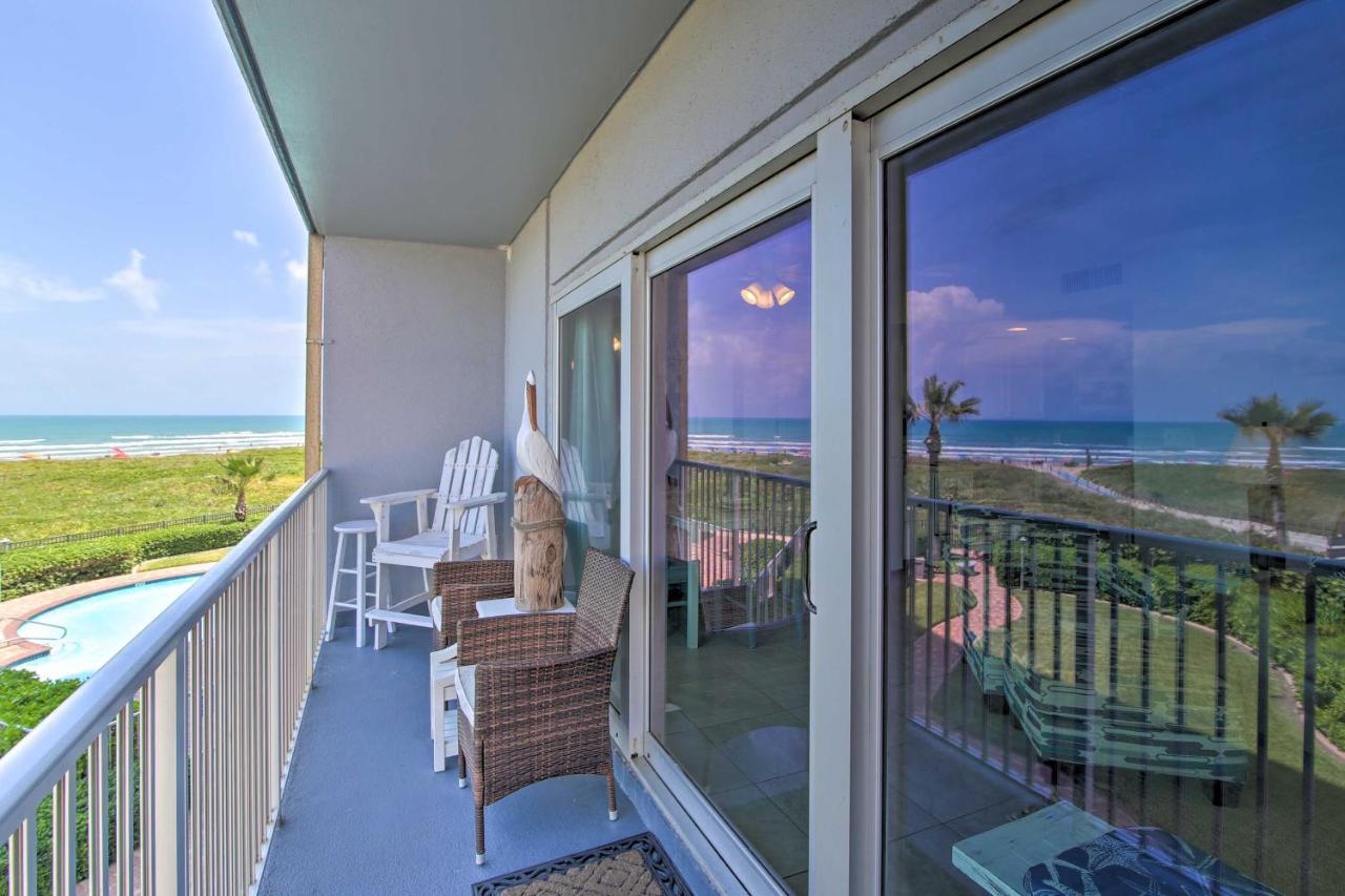 Sunny Oceanfront Condo On South Padre Island Beach Exteriör bild