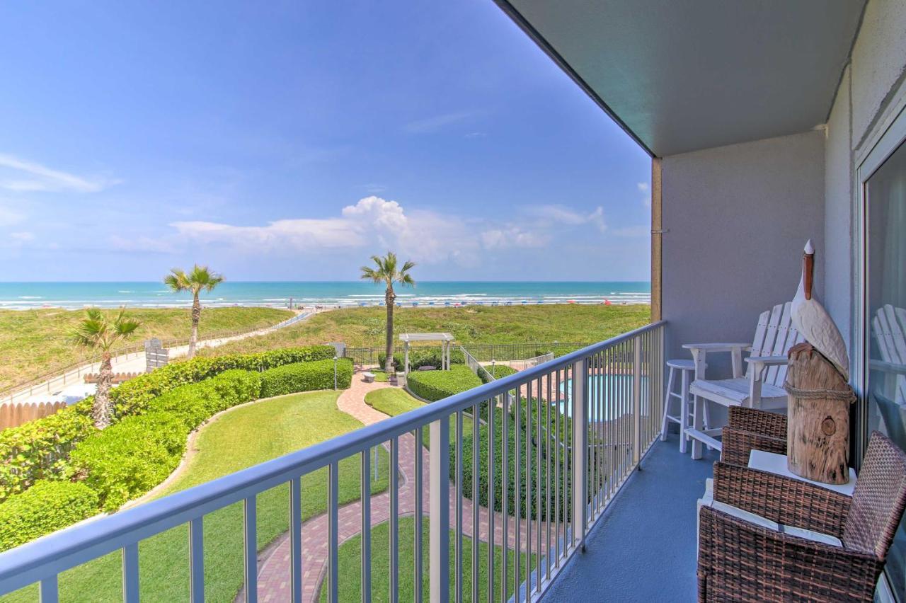 Sunny Oceanfront Condo On South Padre Island Beach Exteriör bild